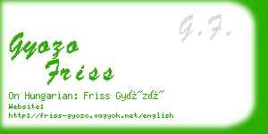 gyozo friss business card